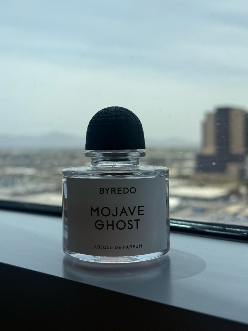 Byredo Mojave Ghost Absolu Perfume Bottle — Clear Glass with Black Cap
